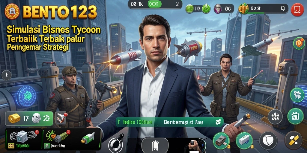 Gambaran gameplay mendalam dalam BENTO123 dengan elemen Tycoon yang menantang.