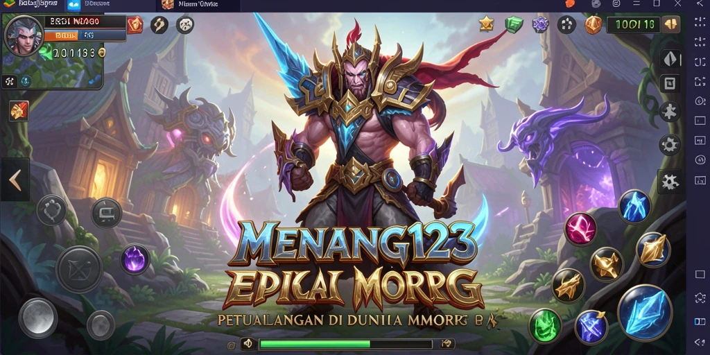 Tangkapan layar MENANG123 menunjukkan pertarungan epik dalam dunia MMORPG.