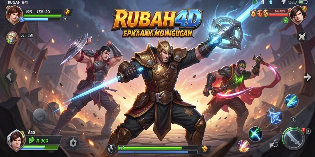 Tampilan mendebarkan dari karakter bertarung di RUBAH4D.