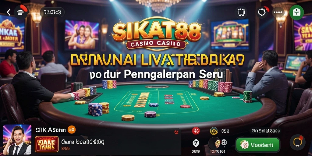 Tampilan gameplay Live Casino yang menarik dan interaktif di SIKAT88.
